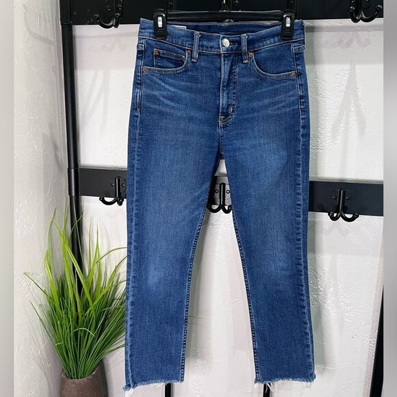 Gap High Rise Cigarette Jeans slim straight ankle Size 27 4 Petite - Picture 11 of 16